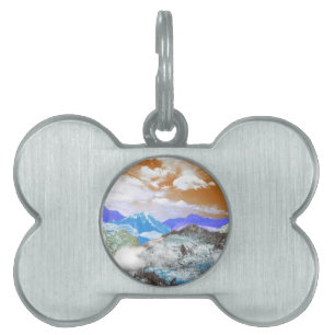 Placa Para Mascotas Montañas (fotomontaje) 2