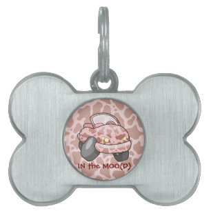 Placa Para Mascotas Moo Car