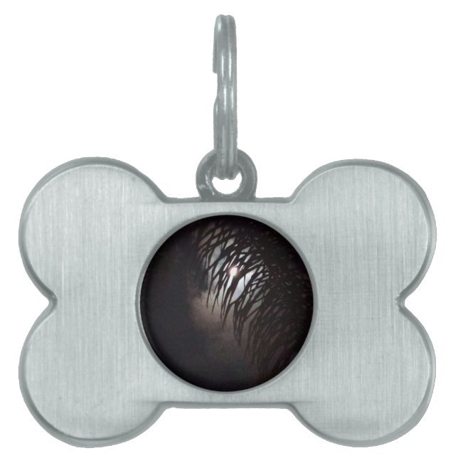 Placa Para Mascotas Moon Frond (Frente)