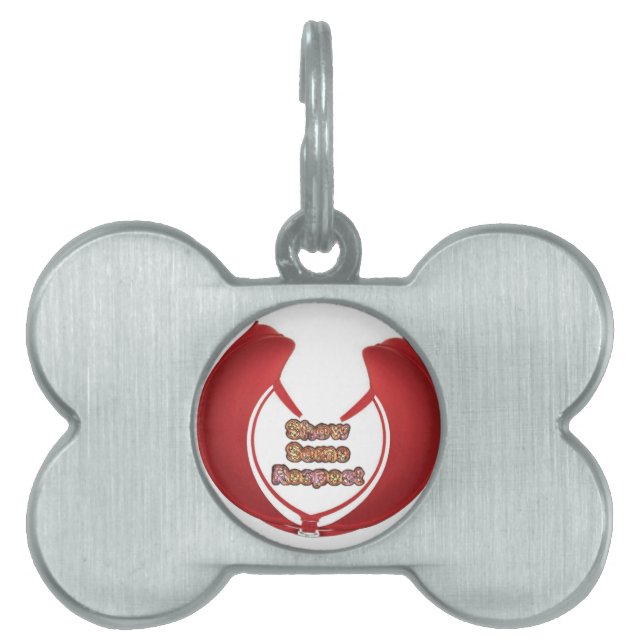 Placa Para Mascotas Mostrar algunas imágenes de respeto (Frente)