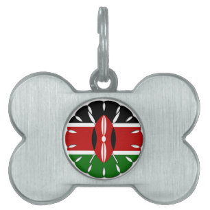 Placa Para Mascotas Motif keniano redondo: Símbolo nacional