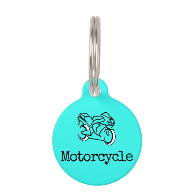 Placa Para Mascotas Motocicleta (Anverso)