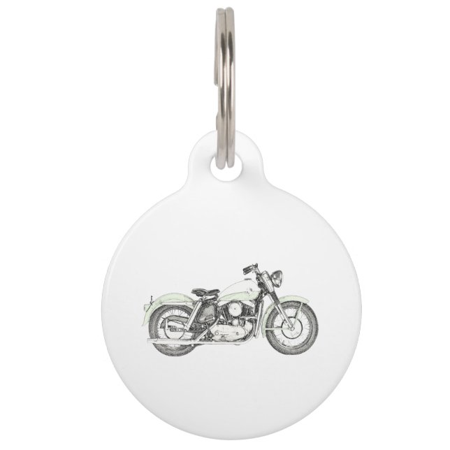 Placa Para Mascotas Motocicleta deportiva de 1957 (Anverso)