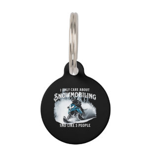 Placa Para Mascotas Motonieve divertido Motonieve