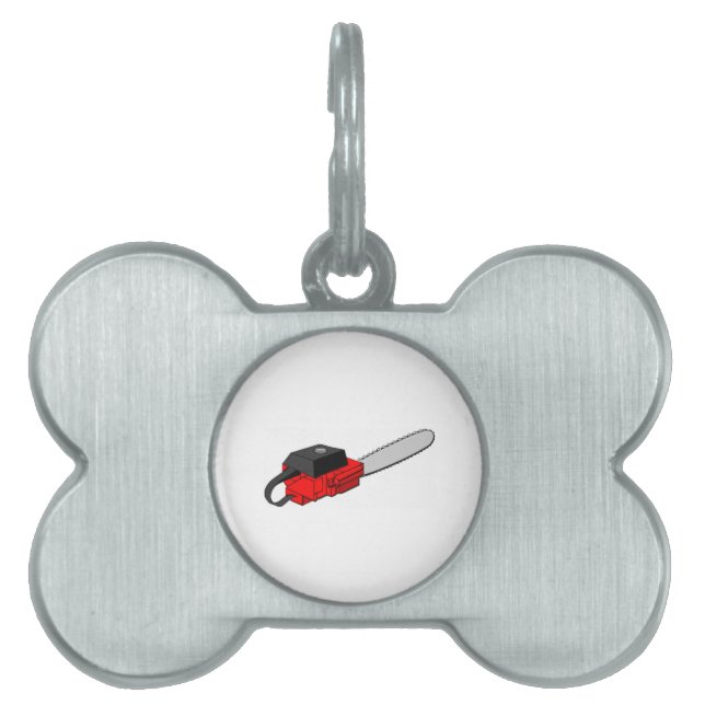 Placa Para Mascotas Motosierra (Frente)