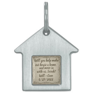 Placa Para Mascotas Movimiento personalizado en propuesta