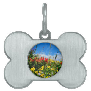 Placa Para Mascotas Mt. Flores silvestres