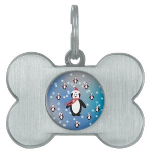 Placa Para Mascotas Muchos pingüinos