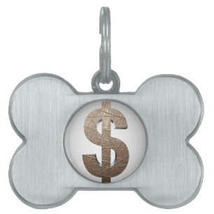 Placa Para Mascotas Muestra de dólar