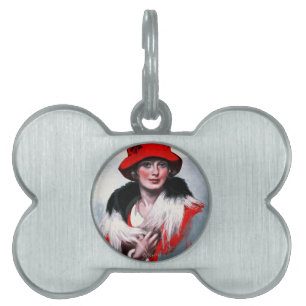 Placa Para Mascotas Mujer en Red Hat