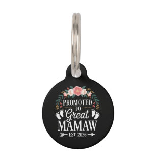 Placa Para Mascotas Mujeres Ascendidas a Gran Mamaw