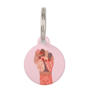 Placa Para Mascotas Mujeres de arte moderno protestan