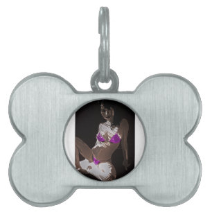 Placa Para Mascotas Muñeca viva 3