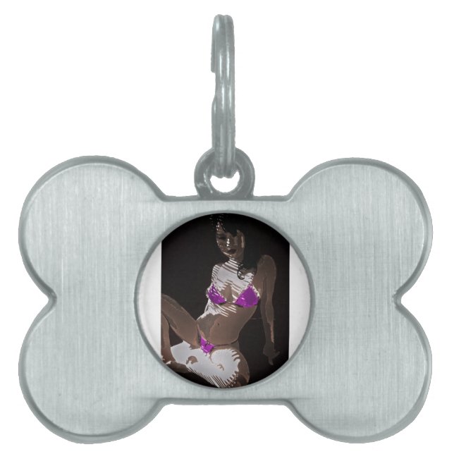 Placa Para Mascotas Muñeca viva 3 (Frente)