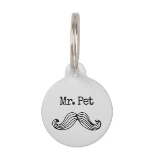 Placa Para Mascotas Mustache