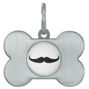 Placa Para Mascotas Mustache