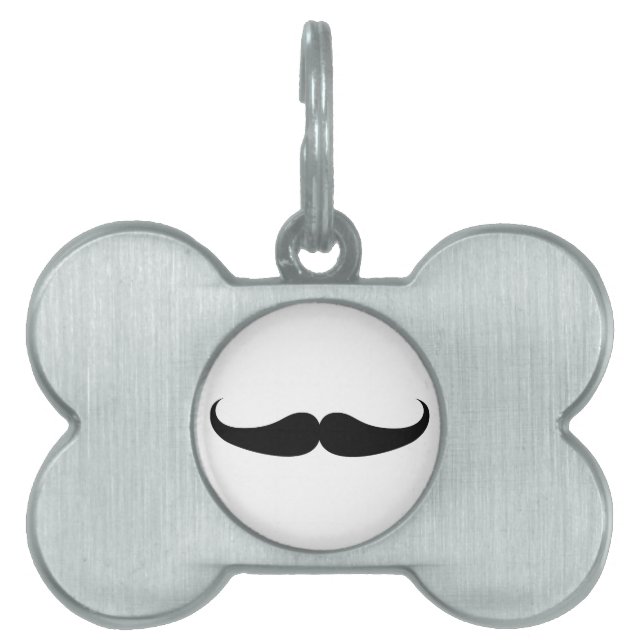 Placa Para Mascotas Mustache (Frente)