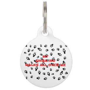 Placa Para Mascotas myshiba inu camina conmigo