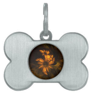 Placa Para Mascotas Mystique Garden Resumen Arte