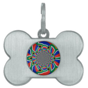 Placa Para Mascotas Nación arcoiris: Vibrante imagen de arte en Sudáfr