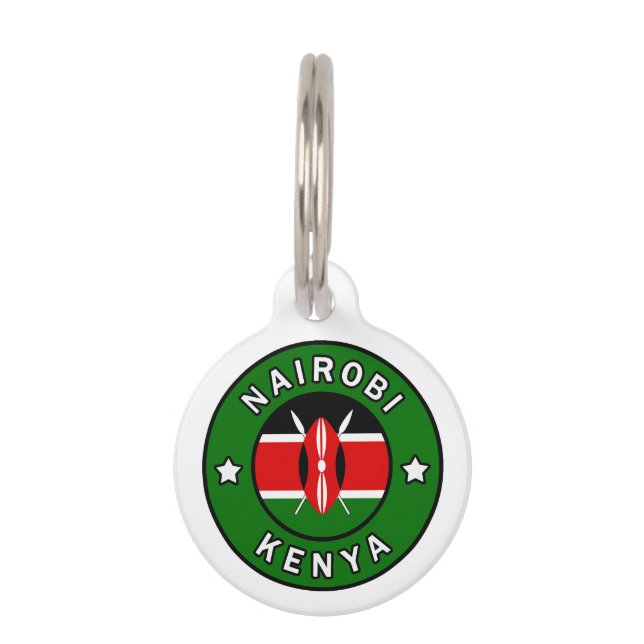 Placa Para Mascotas Nairobi Kenya (Anverso)