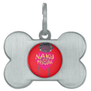 Placa Para Mascotas Nakupenda Love Art - Swahili Heart Design