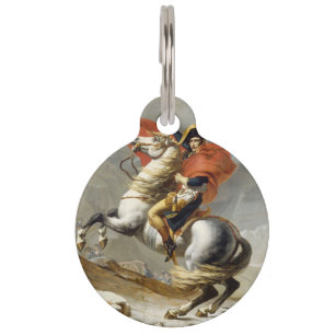 Placa Para Mascotas Napoleón cruzando los Alpes por Jacques Louis Davi