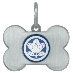 Placa Para Mascotas Naranja mandarín en círculo