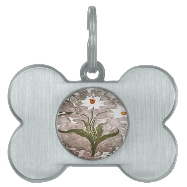 Placa Para Mascotas Narciso En Mármol (Frente)
