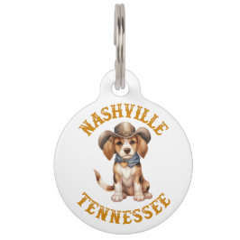 Placa Para Mascotas Nashville Tennessee Country Beagle