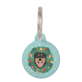 Placa Para Mascotas Navidades adornados con perros