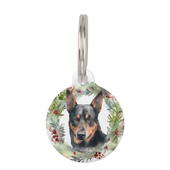Placa Para Mascotas Navidades australianos de Kelpie escribieron un po (Anverso)