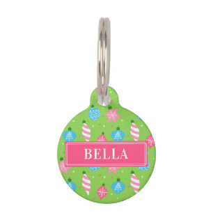 Placa Para Mascotas Navidades burdos festivales nombre perro Personali
