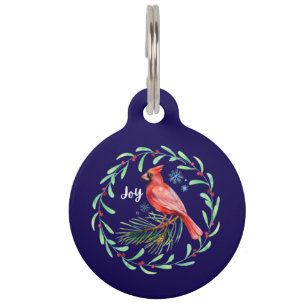 Placa Para Mascotas Navidades cardinales personales