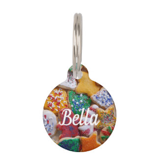 Placa Para Mascotas Navidades Cookies En Coloridas Vacaciones