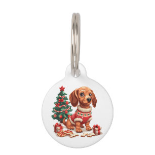 Placa Para Mascotas Navidades Dachshund Dog Holiday Cookies