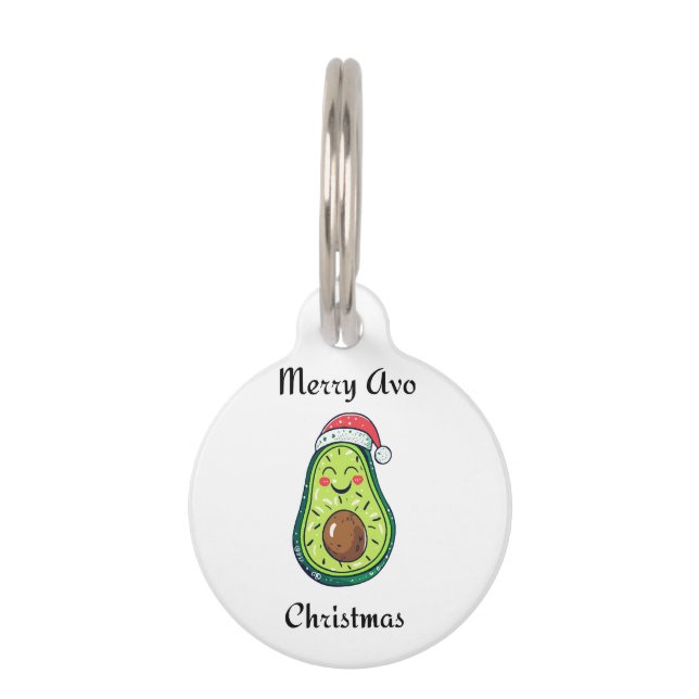 Placa Para Mascotas Navidades de Merry Avo (Anverso)
