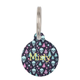 Placa Para Mascotas Navidades del Gótico Pastel