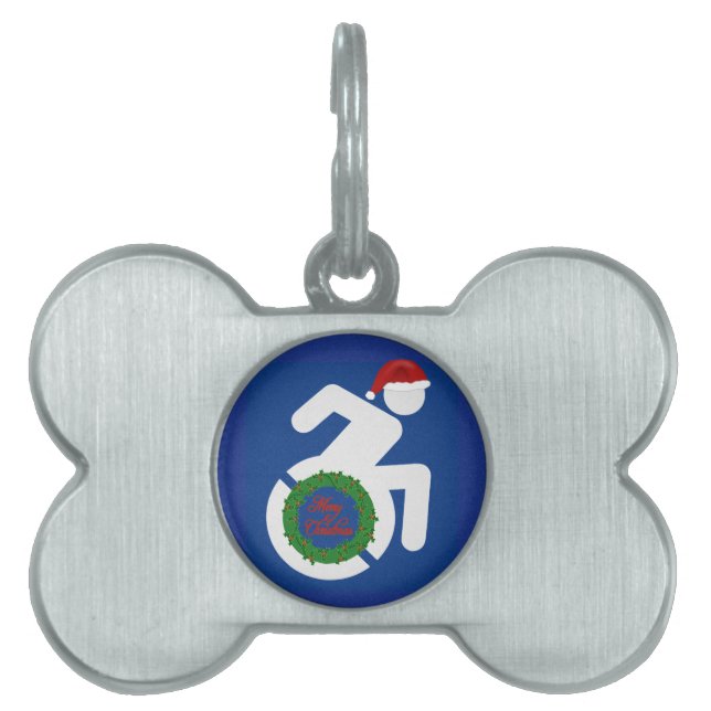 Placa Para Mascotas Navidades discapacitados (Frente)