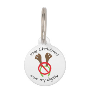 Placa Para Mascotas Navidades divertidos protestan