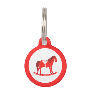 Placa Para Mascotas Navidades escandinavos Personalizado de caballos r