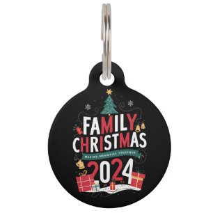 Placa Para Mascotas Navidades familiares 2024 Reuniendo Recuerdos