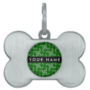 Placa Para Mascotas Navidades Garland, Green, Your name, Personalize