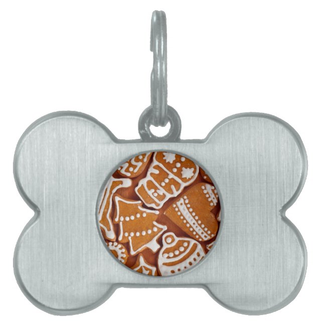 Placa Para Mascotas Navidades Gingerbread Biscuits (Frente)
