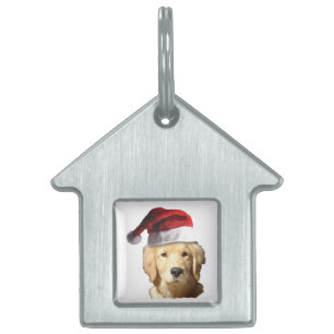 Placa Para Mascotas Navidades Golden Retriever