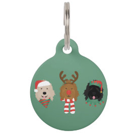 Placa Para Mascotas Navidades Goldendoodle Dogs
