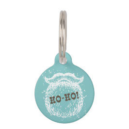 Placa Para Mascotas Navidades Ho-Ho Holiday Santa Noel
