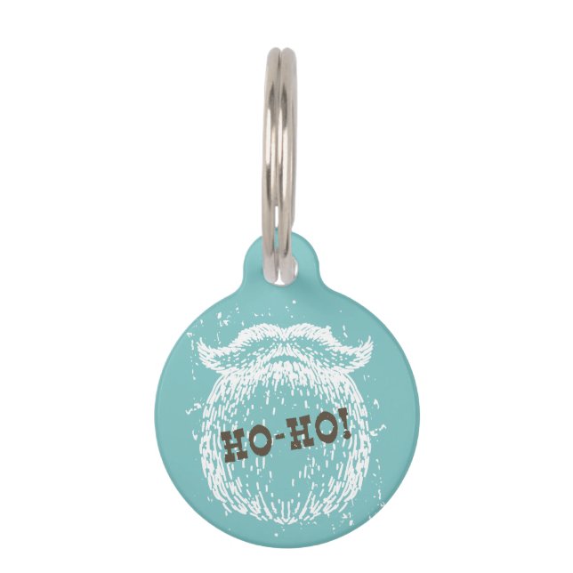 Placa Para Mascotas Navidades Ho-Ho Holiday Santa Noel (Anverso)