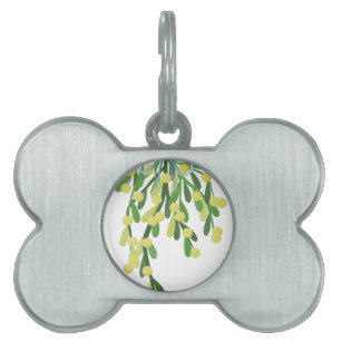 Placa Para Mascotas navidades mistletoe