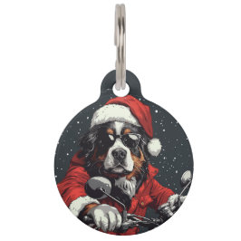 Placa Para Mascotas Navidades Perro de montaña Bernese